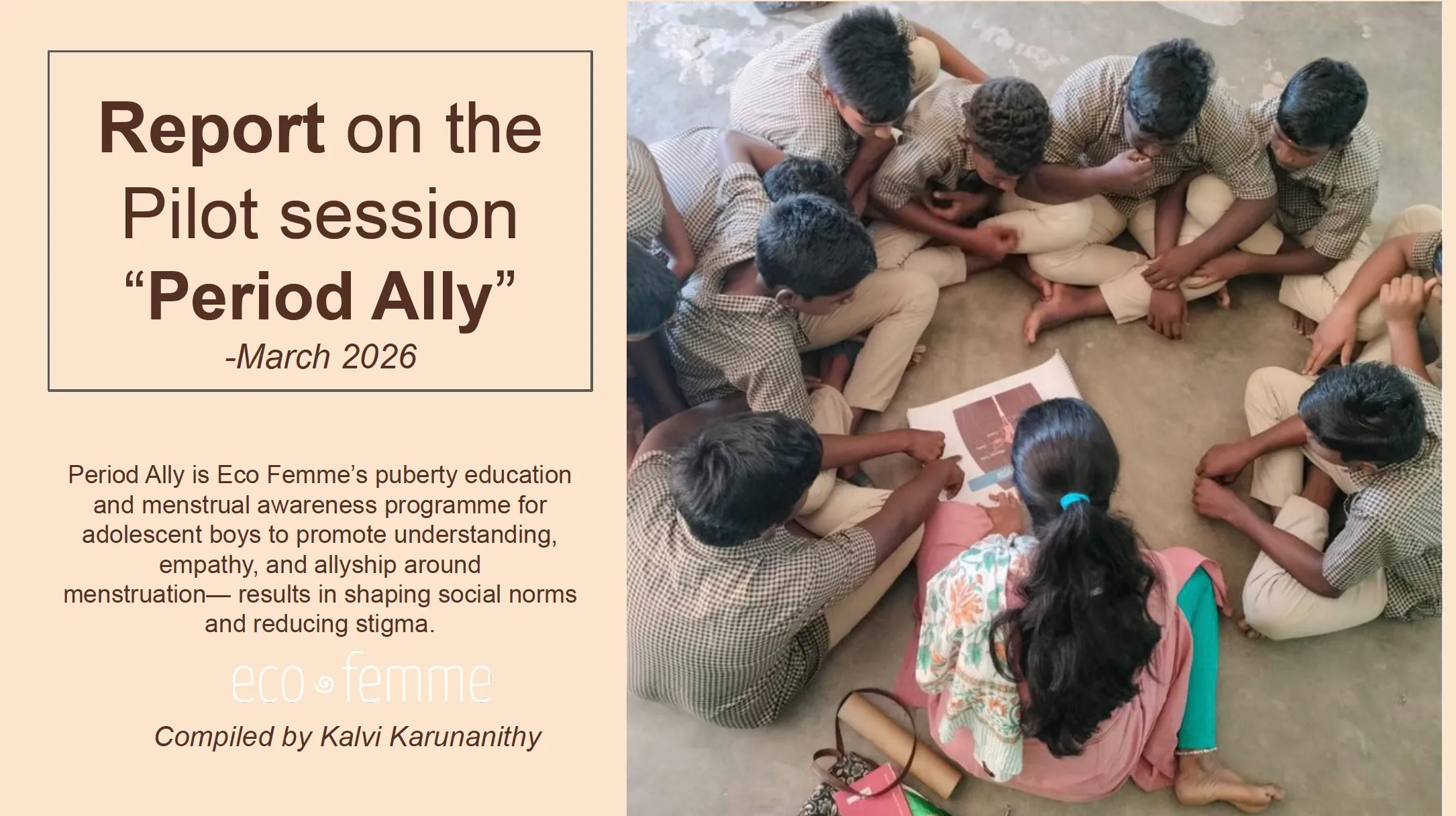 PDF Cover with Period Ally Title and children learning on the right. 