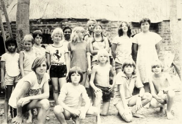 Auroville children at school, 1970s