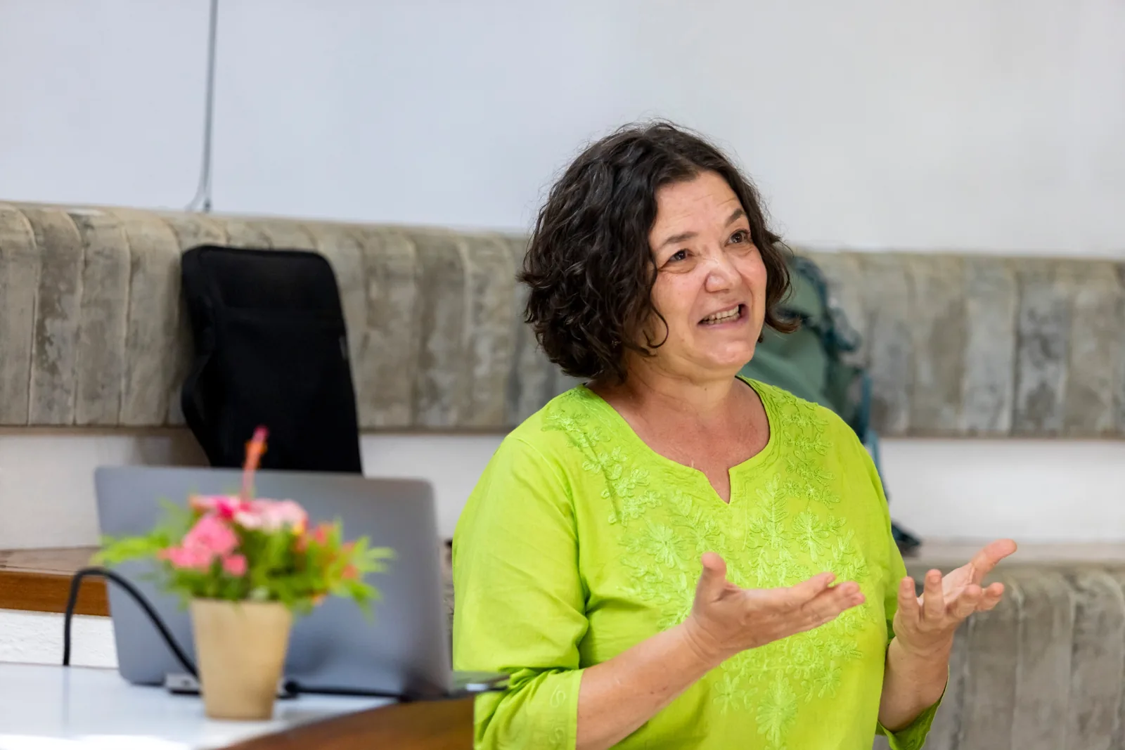 Binah speaking to the partners