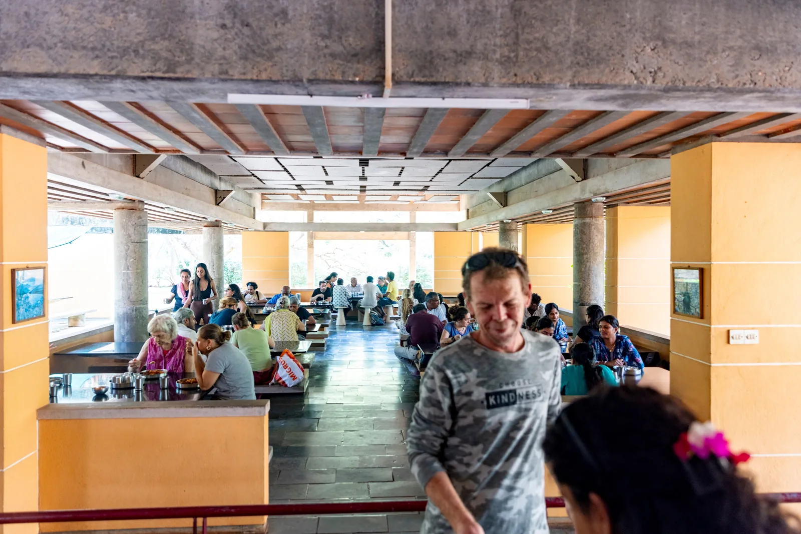 The dining hall full of partners at lunch